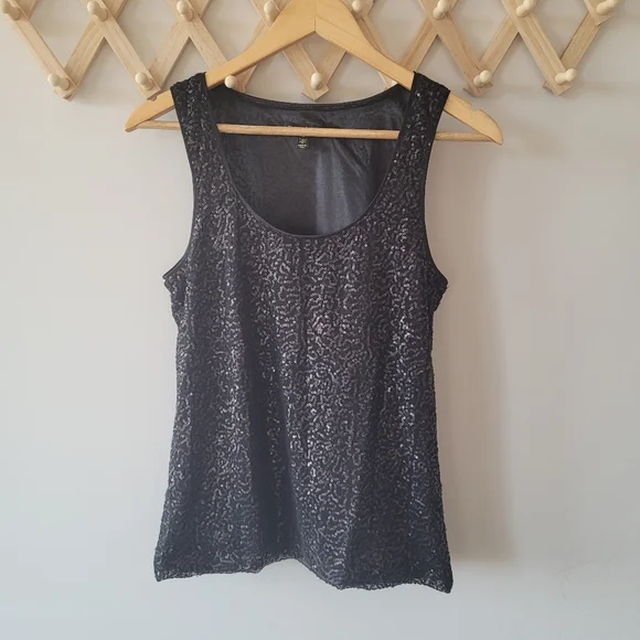 DECJUBA Sequin Top (sS) Black Sparkle - Picture 5 of 11